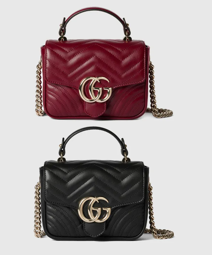 구찌 GG 마몽 미니 탑 핸들백 811238