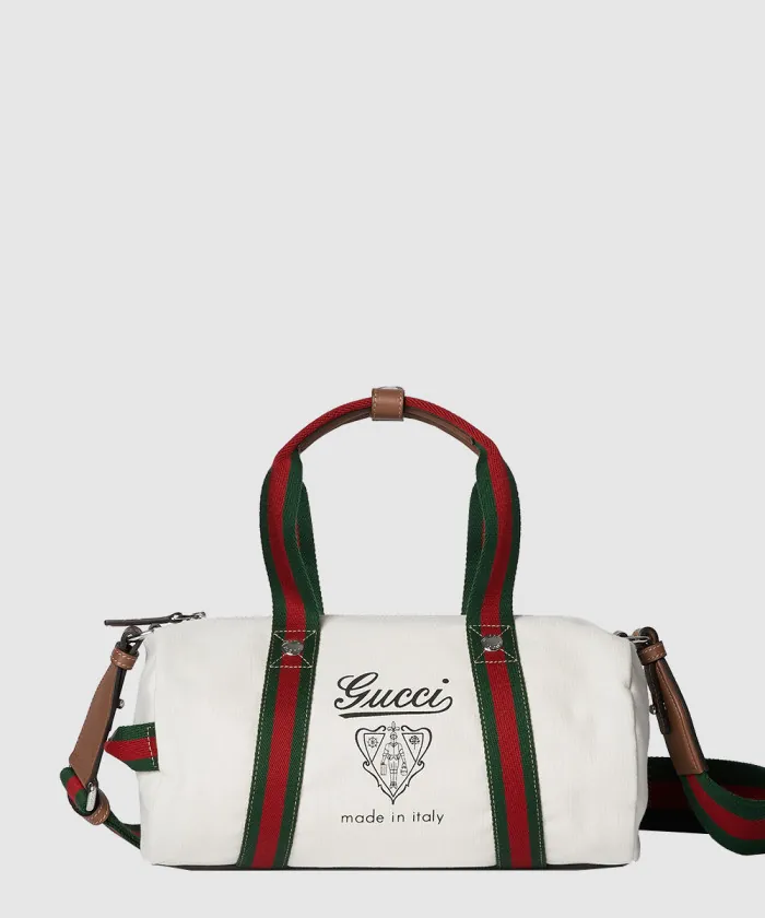 구찌 스몰 프린트 캔버스 더플백 816865