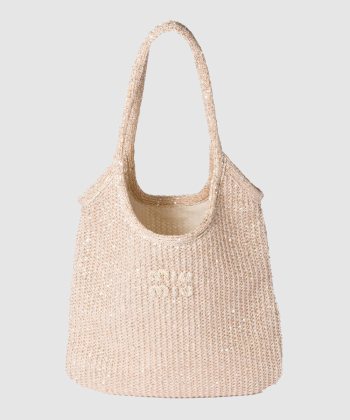 미우미우 아이비 스팽글 메쉬 클러치 5BG231