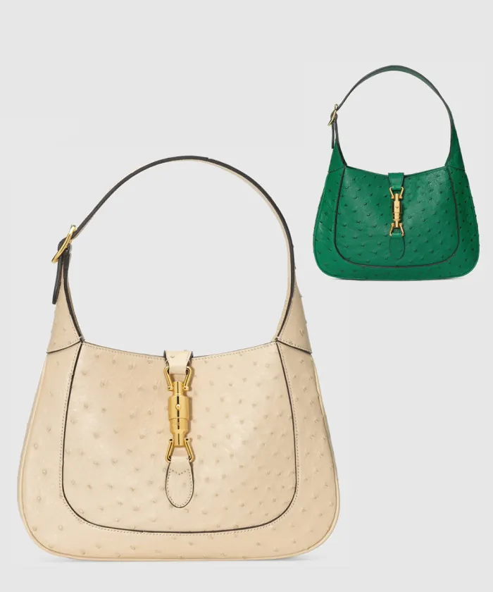 구찌 재키 1961 오스트리치 스몰 호보백 636709