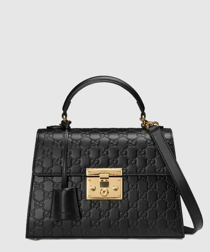 구찌 패드락 GG 수프림 탑핸들백 453188