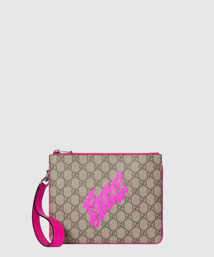 구찌 프린트가 있는 작은 파우치 838753