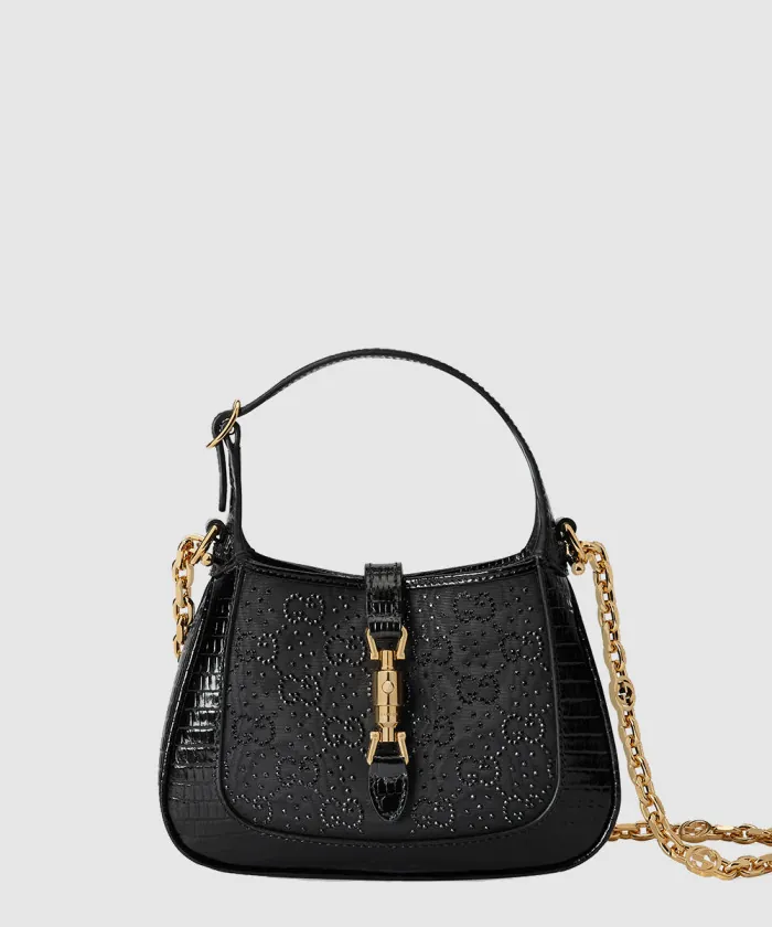 구찌 재키 1961 GG 크리스탈 미니백 675799