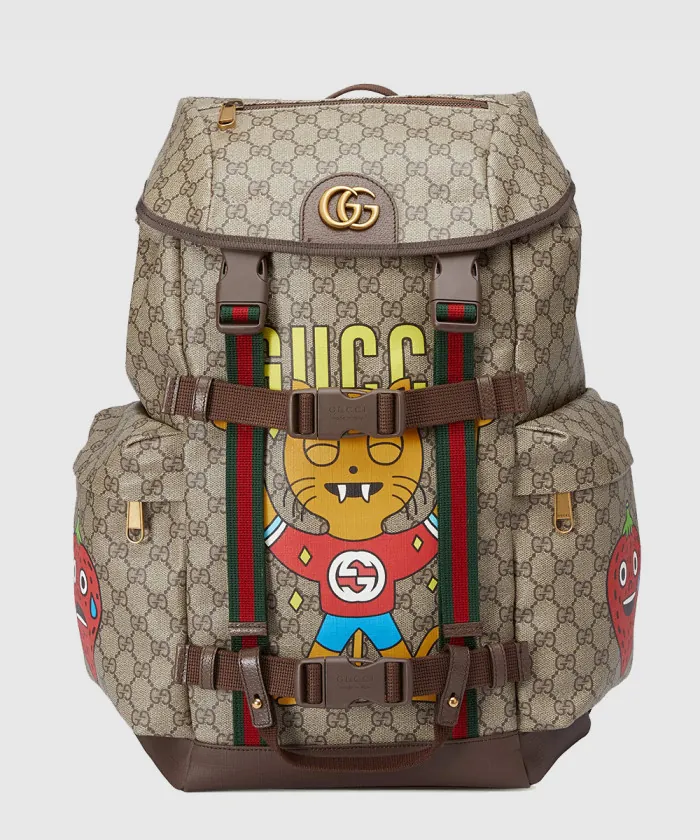 구찌 캣 프린트 스케이트보드 백팩 690999