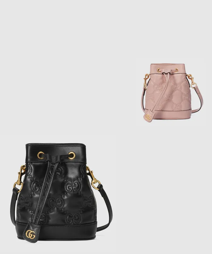 구찌 GG 마틀라세 레더 버킷백 728231