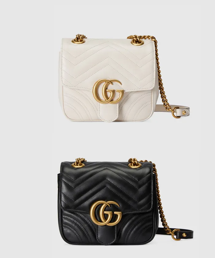 구찌 GG 마몽 마틀라세 미니 크로스백 739682