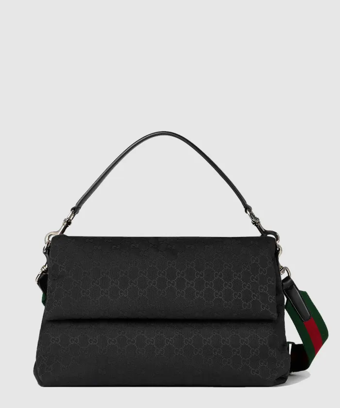 구찌 웹 디테일의 미디엄 GG 크로스백 821616