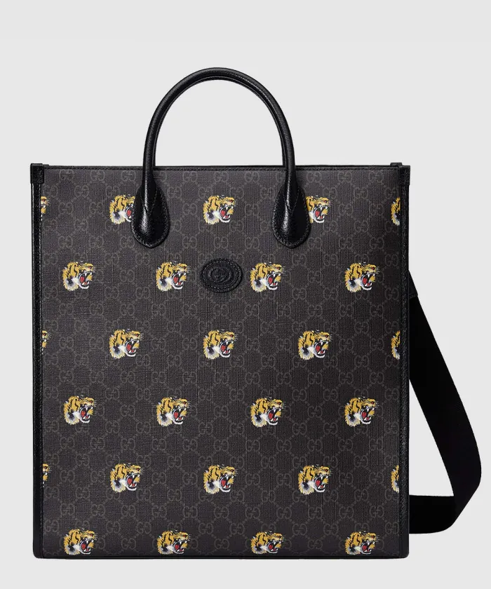 구찌 타이거 프린트 GG 미듐 토트백 674155