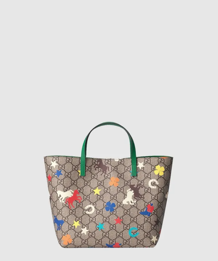 구찌 플라워 캔버스 토트백 410812