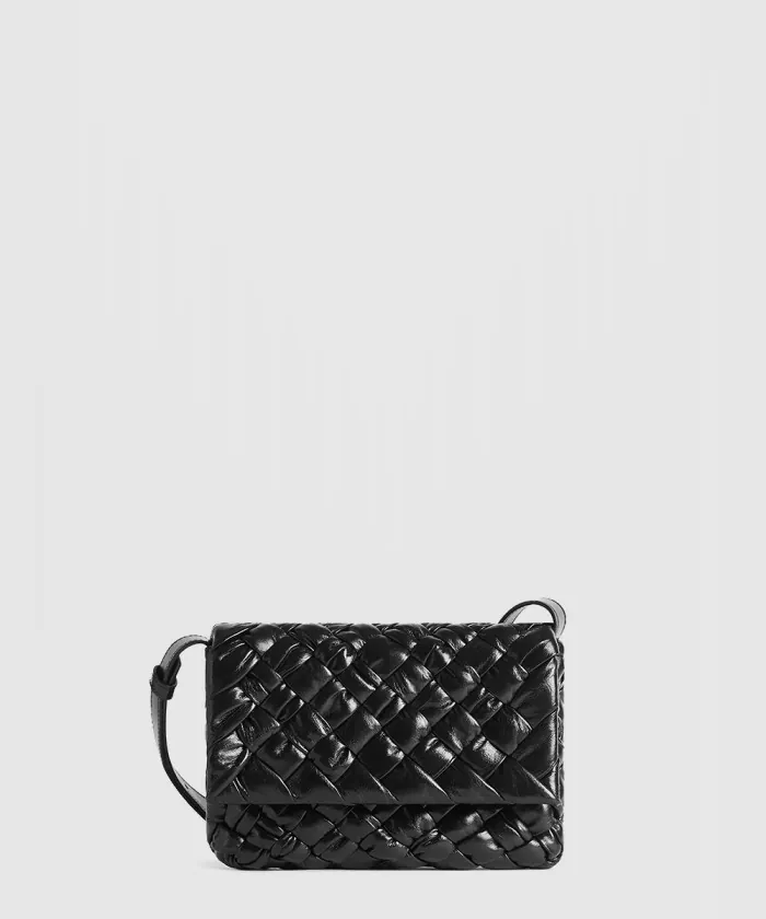 보테가베네타 스몰 럼플 메신저백 787113