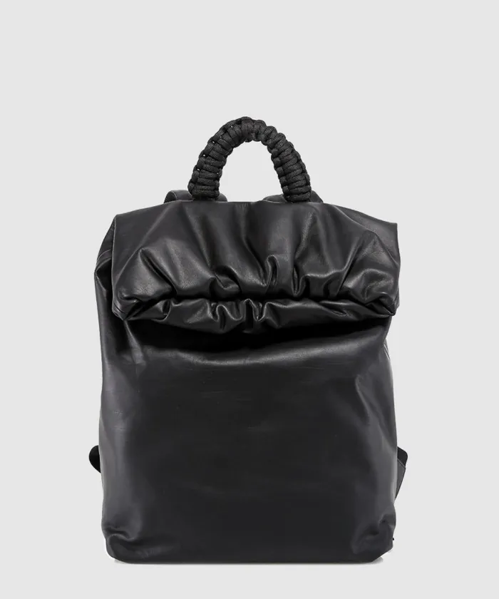 보테가베네타 롤 탑 레더 백팩 629858