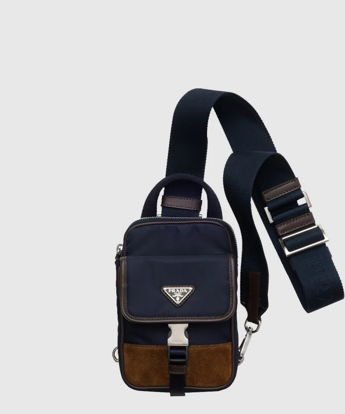 프라다 리나일론 및 가죽 스마트폰 케이스 2ZH194