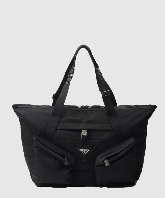 프라다 리나일론 및 가죽 트래블 백 2VC040