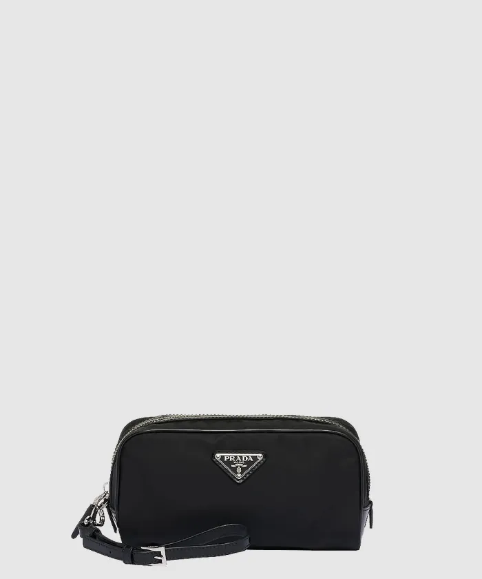 프라다 리나일론 및 브러쉬드 가죽 파우치 2NE063