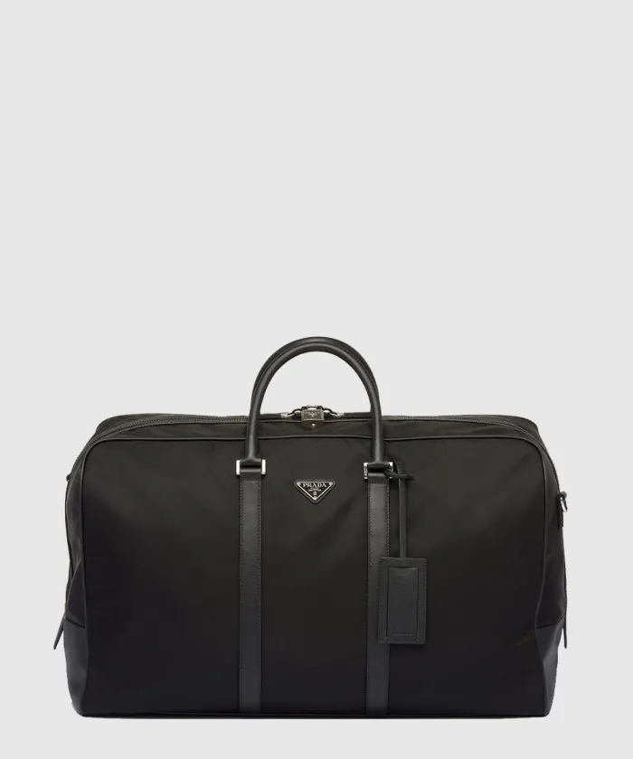 프라다 리나일론 및 사피아노 가죽 더플백 2VC013