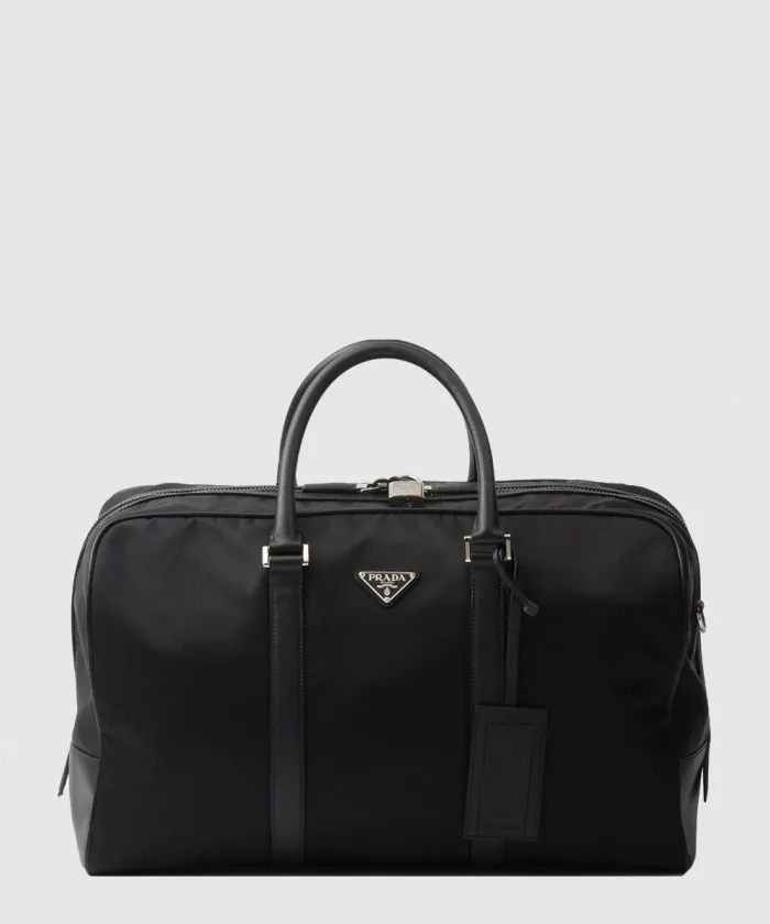 프라다 리나일론 및 사피아노 가죽 더플백 2VC014