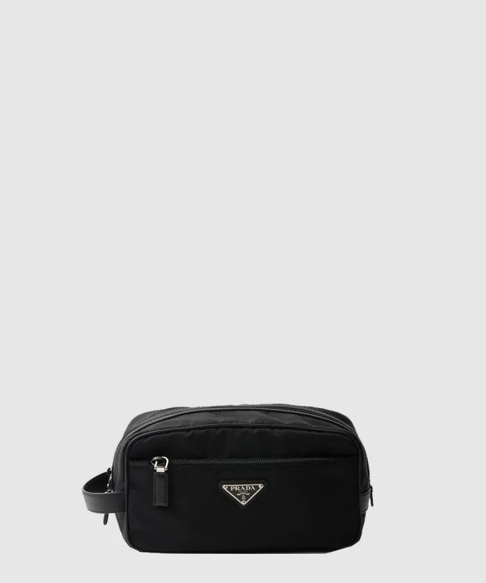 프라다 리나일론 및 사피아노 가죽 여행용 파우치 2NA819