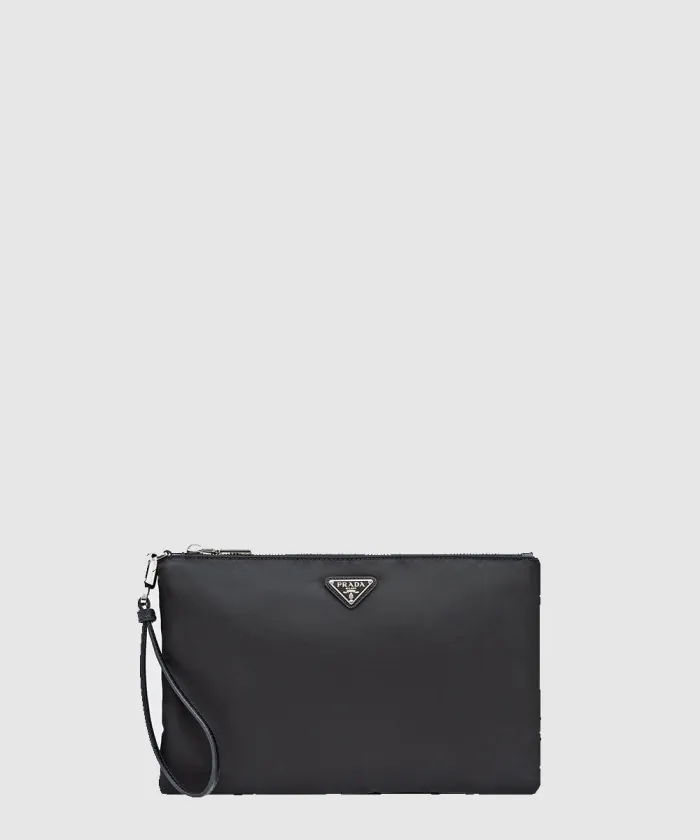 프라다 리나일론 및 사피아노 가죽 파우치 2NH006