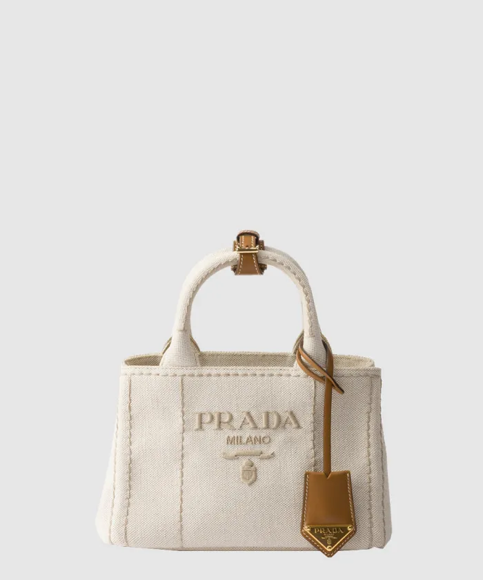 프라다 리넨 혼방 미니 핸드백 1BA038