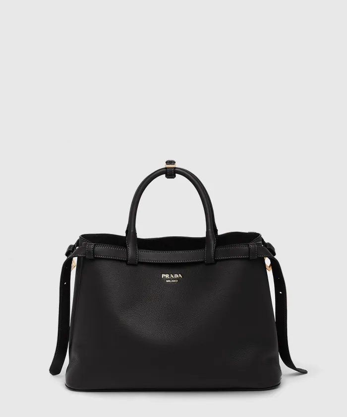 프라다 미듐 가죽 핸드백 1BA417