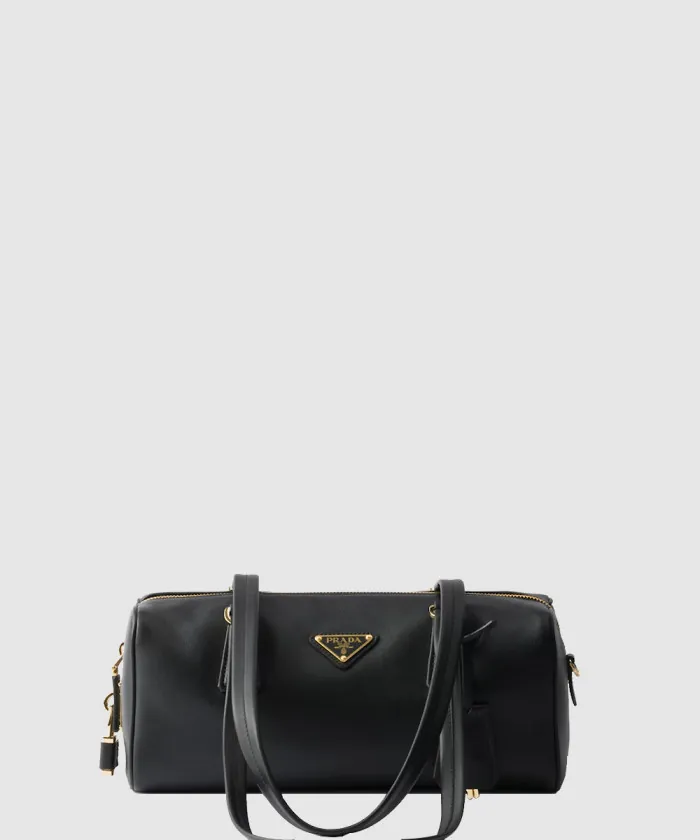 프라다 미디엄 가죽 탑 핸들백 1BB127