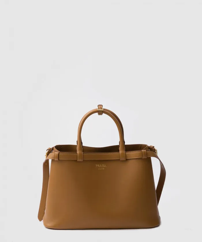 프라다 미디엄 가죽 핸드백 1BA417