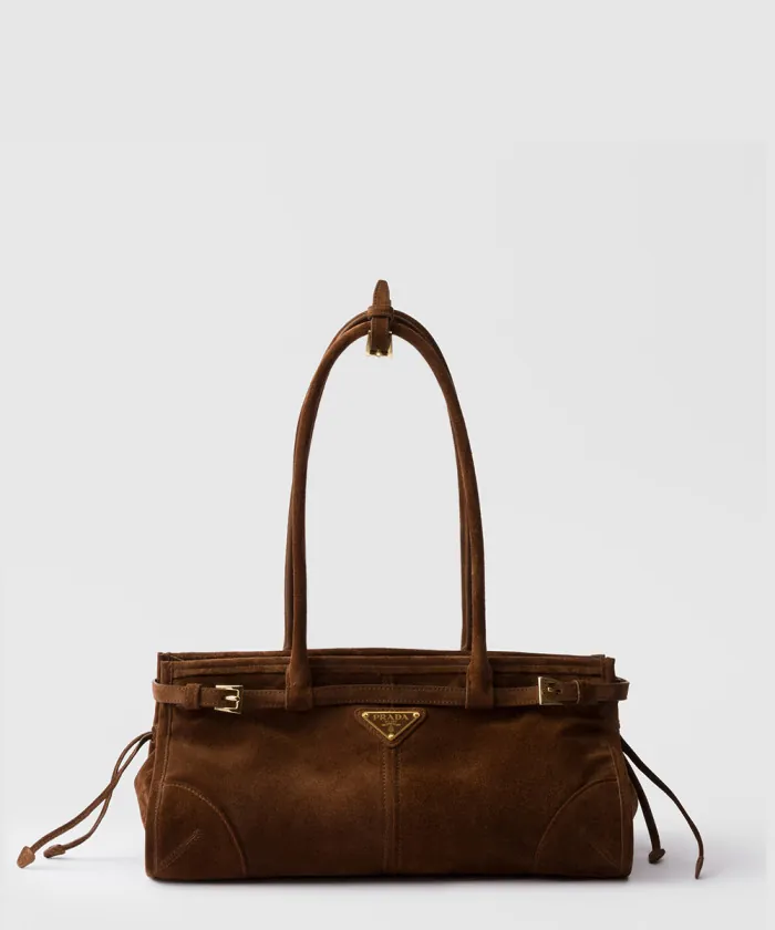 프라다 미디엄 스웨이드 레더 클러치 1BA426