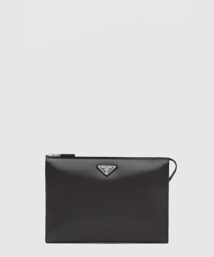 프라다 브러시드 클러치 2VF030