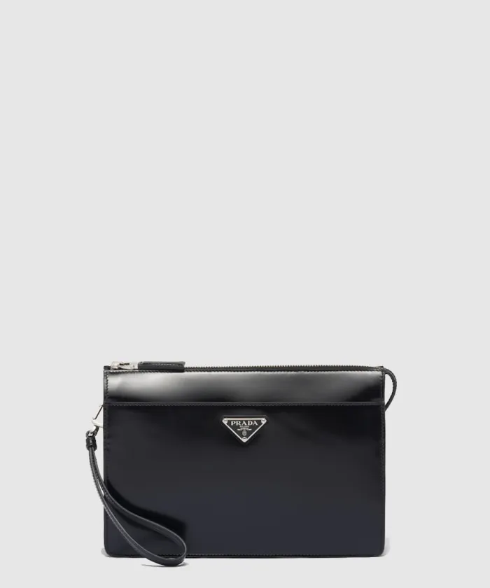 프라다 브러시드 클러치 2VF032