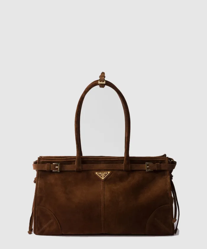 프라다 빅 스웨이드 레더 클러치 1BA433