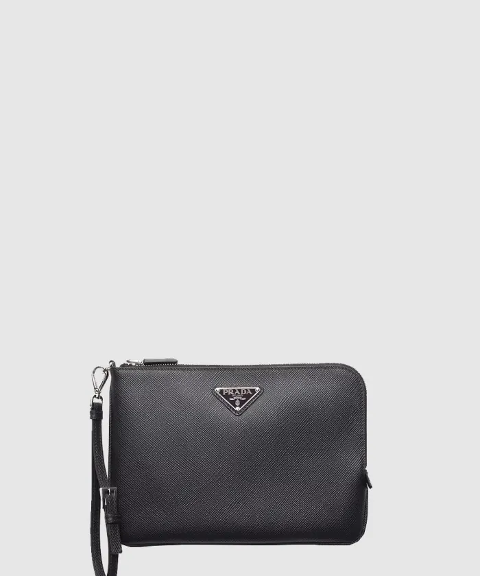 프라다 스몰 사피아노 가죽 파우치 2NH024