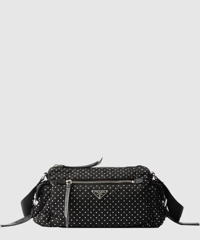 프라다 스터드 장식 리나일론백 1BC236