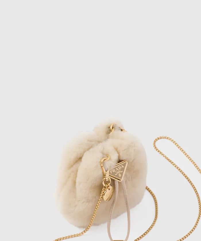 프라다 시어링 미니 파우치 1NR016