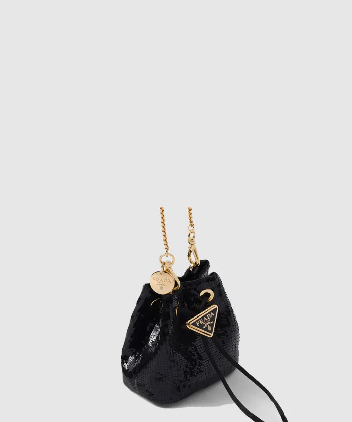 프라다 시퀸 새틴 미니 파우치 1NR016