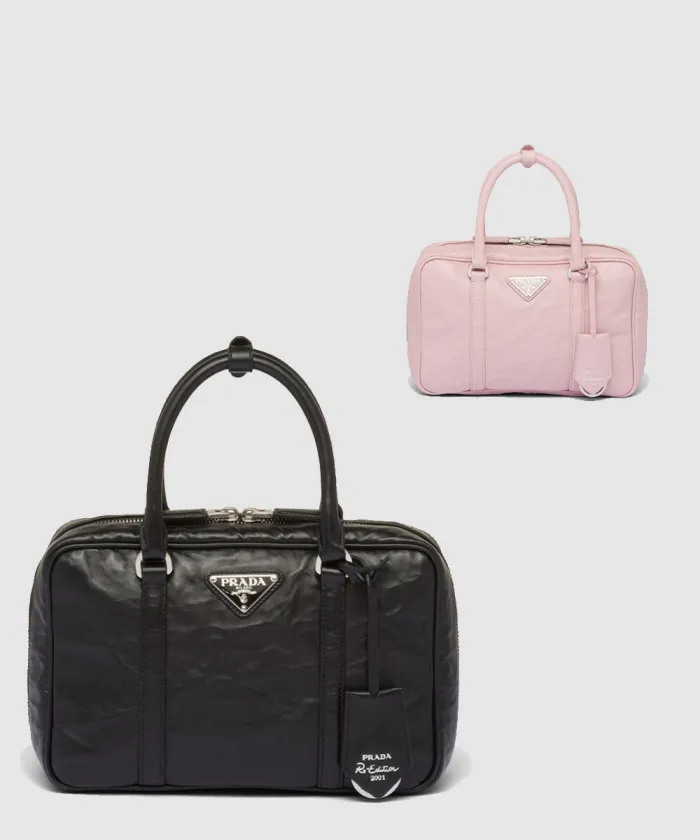 프라다 앤티크 나파 탑핸들백 미듐 1BB092