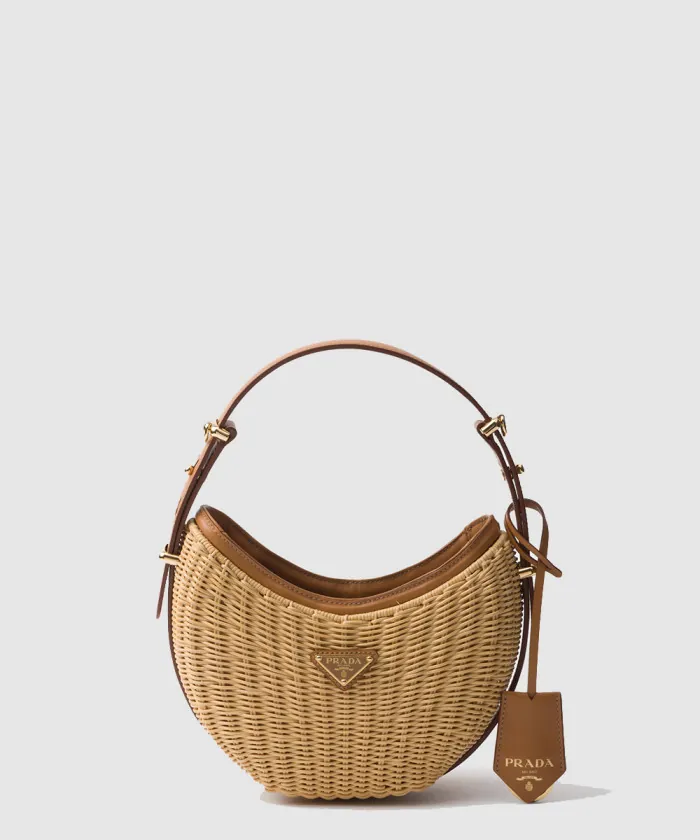 프라다 위커와 가죽 프라다 아르케 백 1BC202