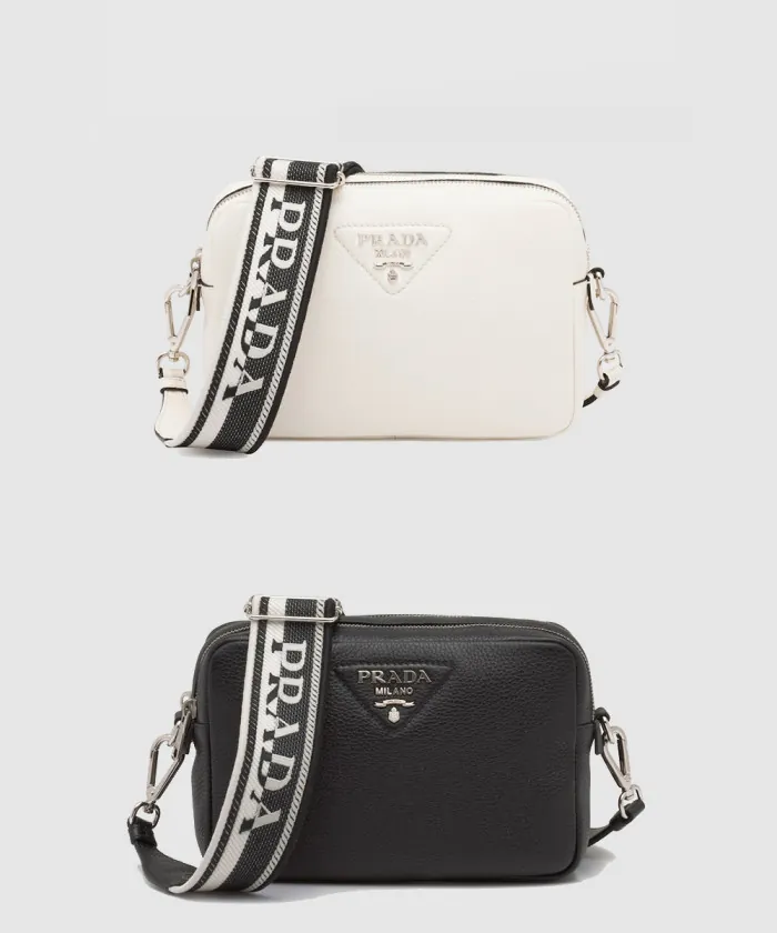 프라다 레더 숄더백 미듐 1BH082