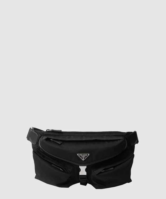 프라다 리나일론 및 가죽 숄더백 2VH175