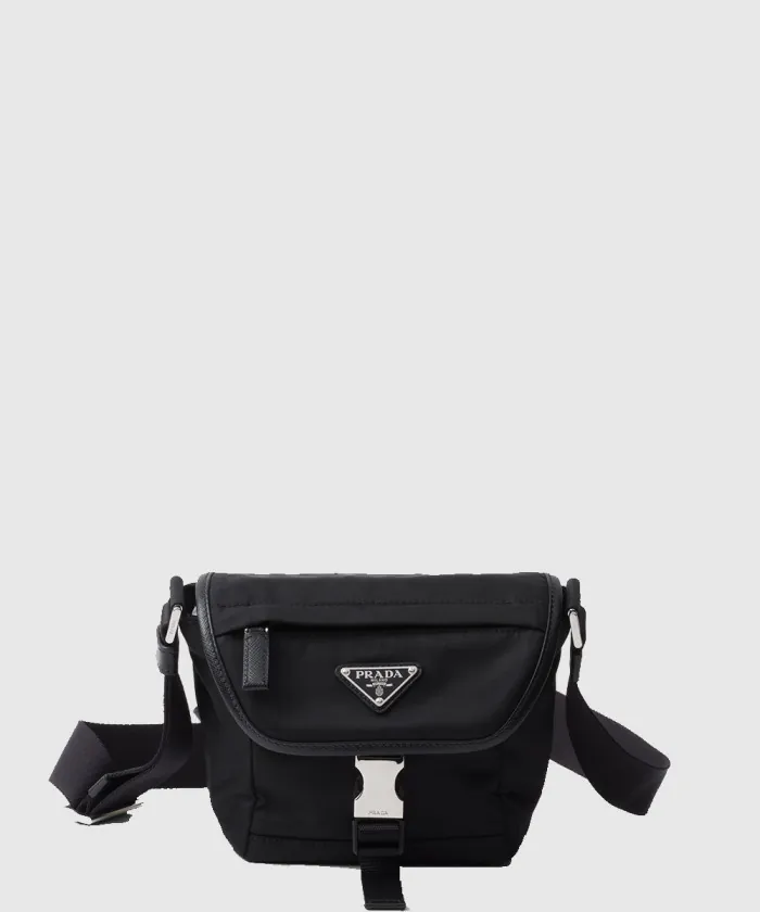 프라다 리나일론 및 사피아노 가죽 숄더백 2VD070