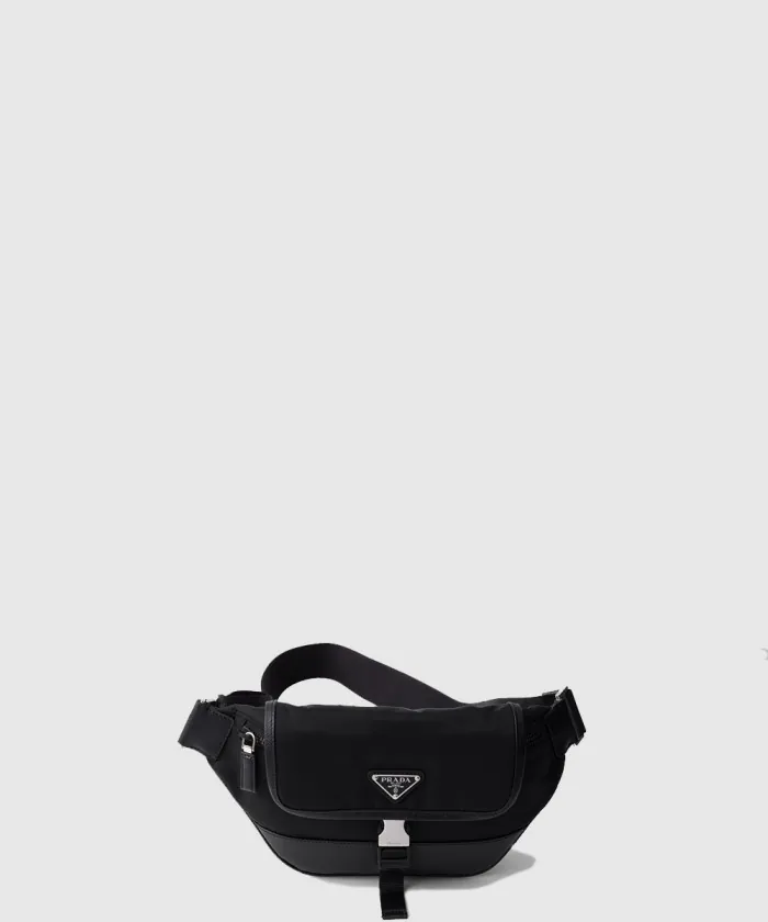 프라다 리나일론 및 사피아노 가죽 숄더백 2VH176