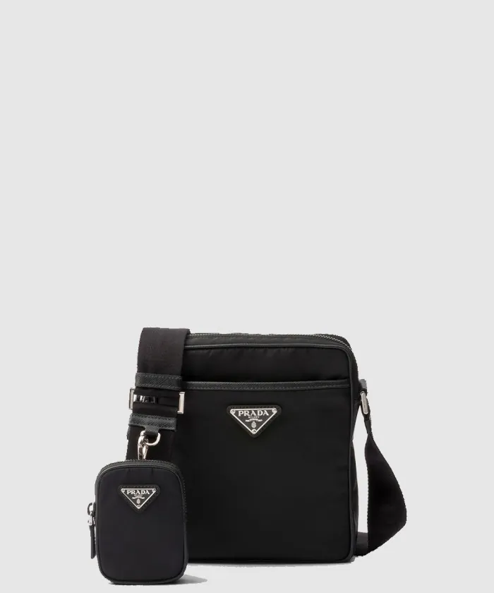 프라다 리나일론 및 사피아노 숄더백 2VH112