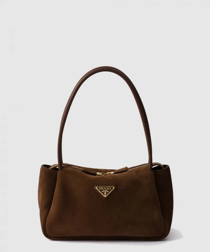 프라다 미디엄 스웨이드 숄더백 1BA444