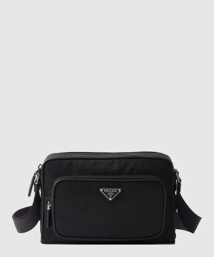 프라다 스몰 리나일론 및 사피아노 가죽 숄더백 2VH190