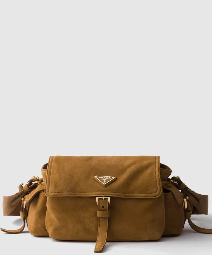 프라다 익스플로어 미디엄 스웨이드 숄더백 1BD394