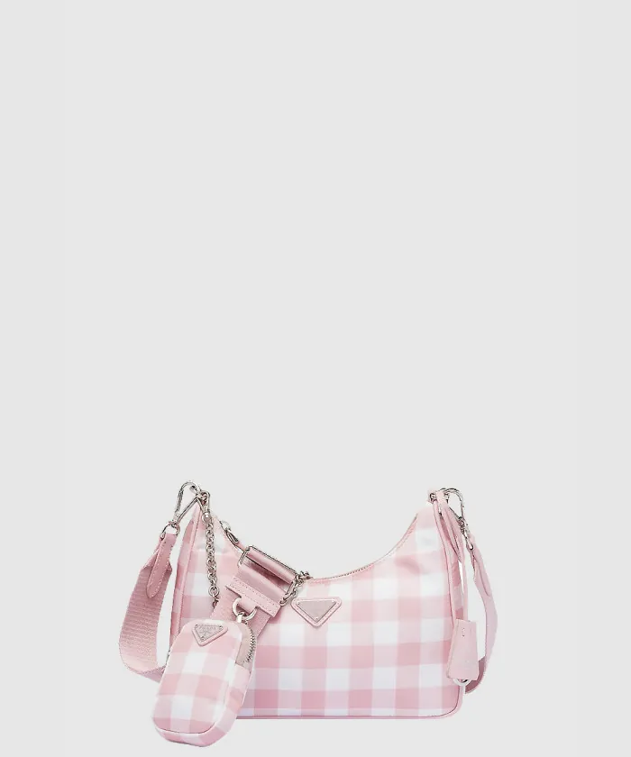 프라다 체크 숄더백 1BH204