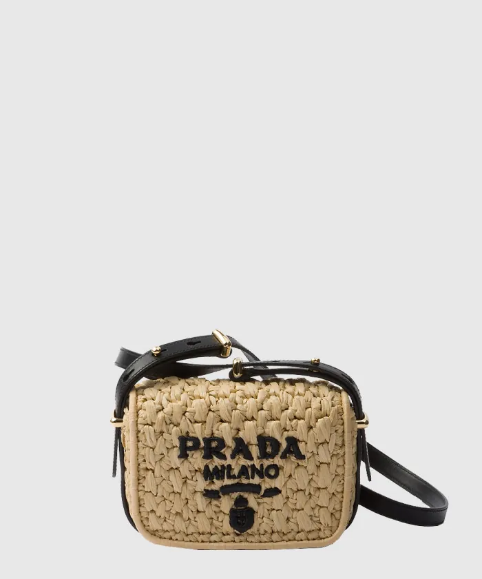 프라다 크로셰와 가죽 숄더백 1BD362