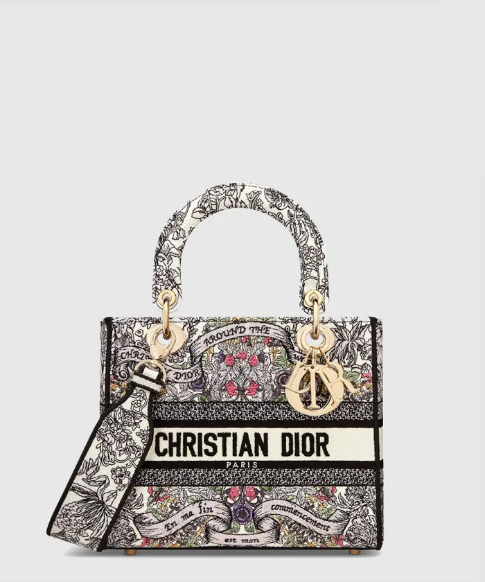 디올 레이디백 디라이트 미듐 M0565