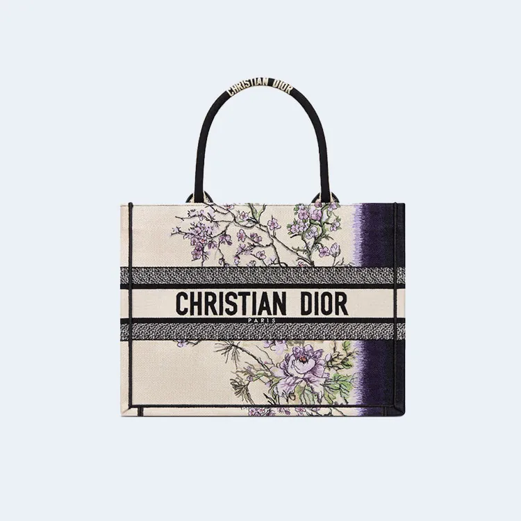 디올 북 토트 미디엄 백 멀티 컬러 Pivoine