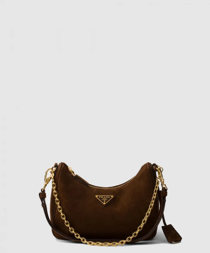 프라다 리나일론 스웨이드 미니백 1BC204