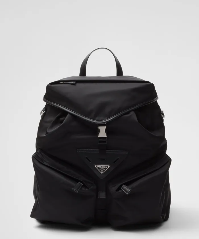 프라다 리나일론 및 가죽 백팩 2VZ108
